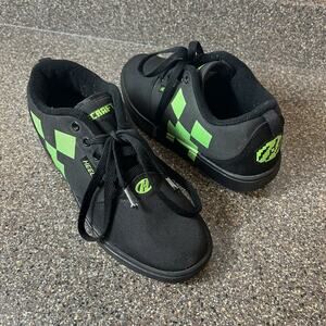 Heelys Minecraft Skateboarding Black Synthetic Shoes Youth 6 Lace Up Womens Sz 7